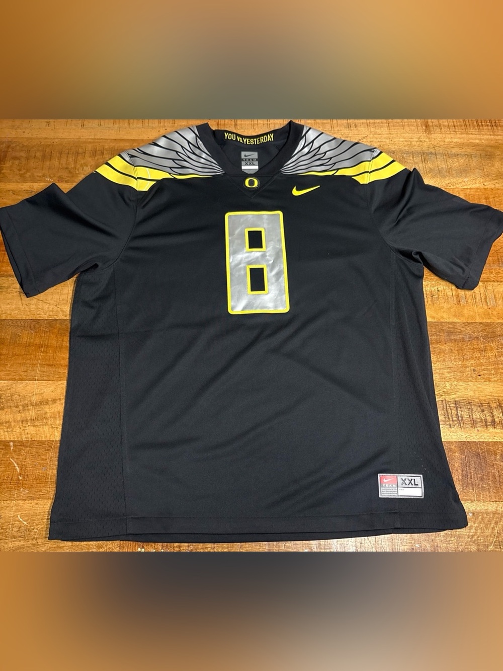 Nike Mighty Oregon Ducks Football Jersey #8 - Black Size 2XL
